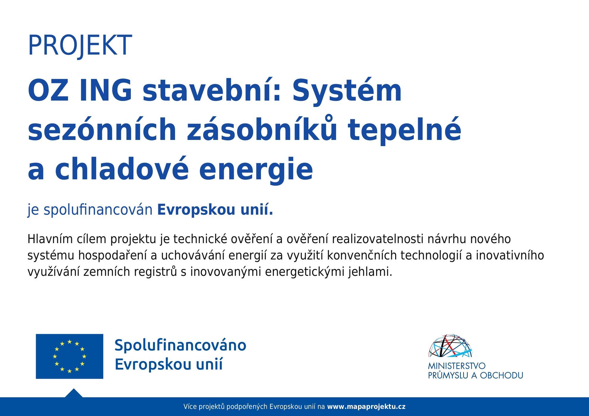 Realizujeme projekt zaměřený na efektivní hospodaření s energií